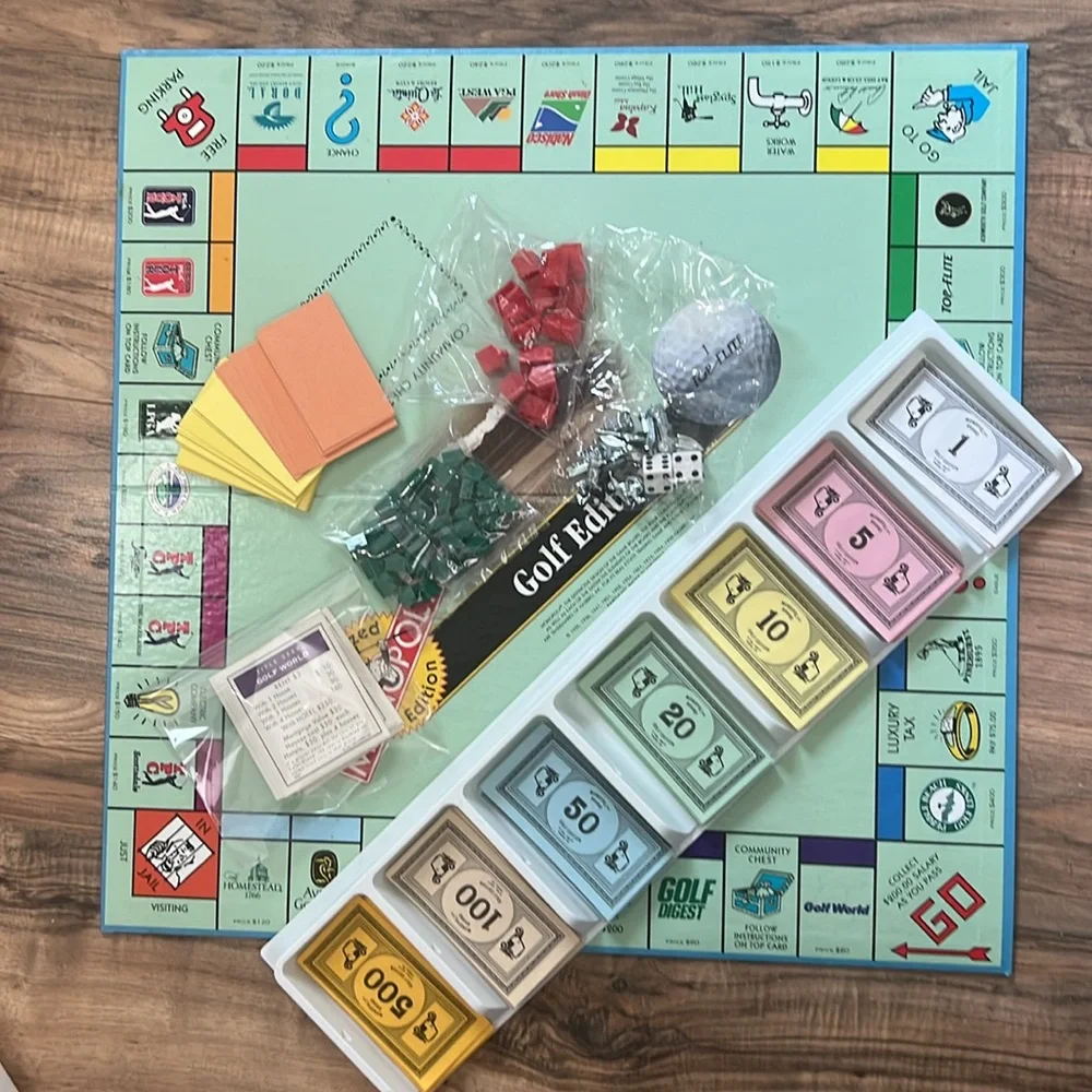 Monopoly Golf Edition Board Game Parker Brothers 1996
